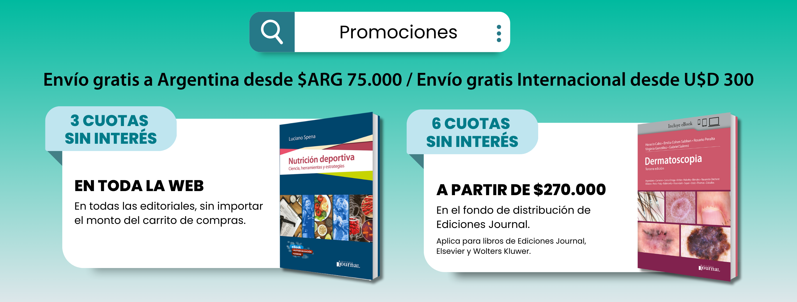 Banner cuotas y envío